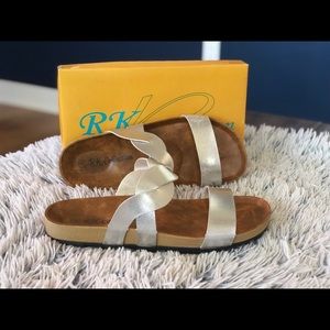 Silver braided sandal